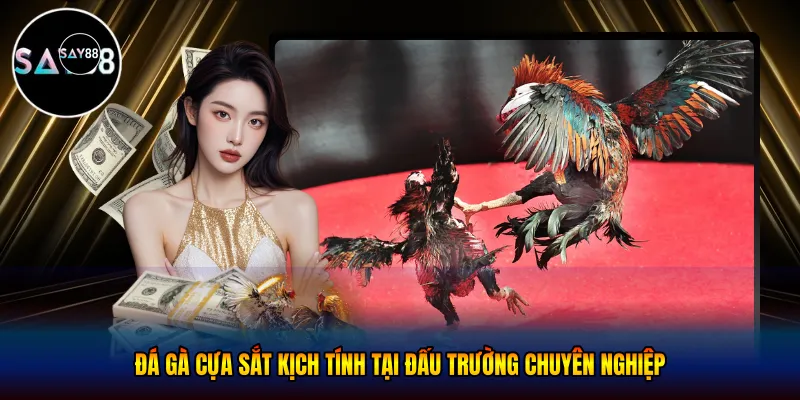 Đá gà cựa sắt kịch tính tại đấu trường chuyên nghiệp