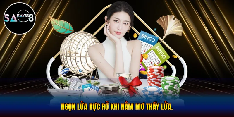 Hình ảnh ngọn lửa rực rỡ khi nằm mơ thấy lửa.