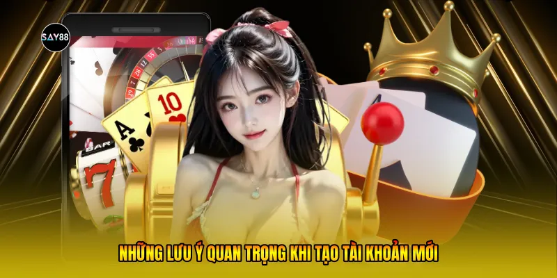 Những lưu ý quan trọng khi tạo tài khoản mới